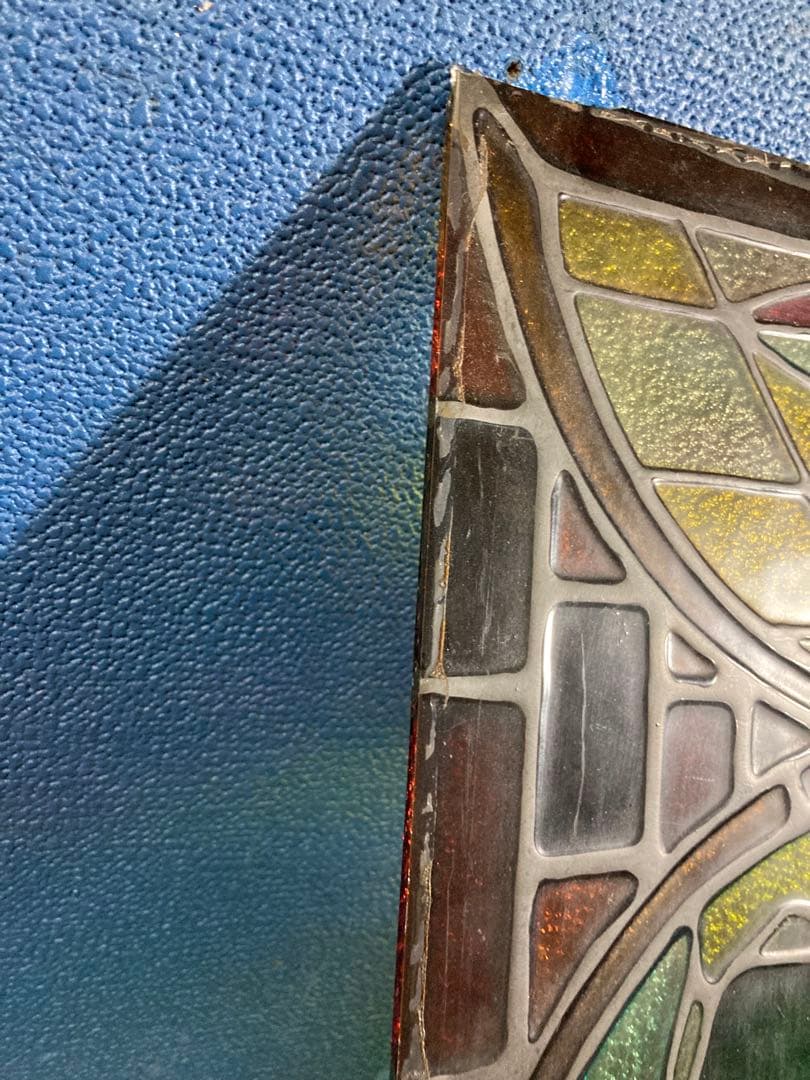 ステンドグラス　壁掛けインテリア　アンティーク調　ヴィンテージ　ユニコーン