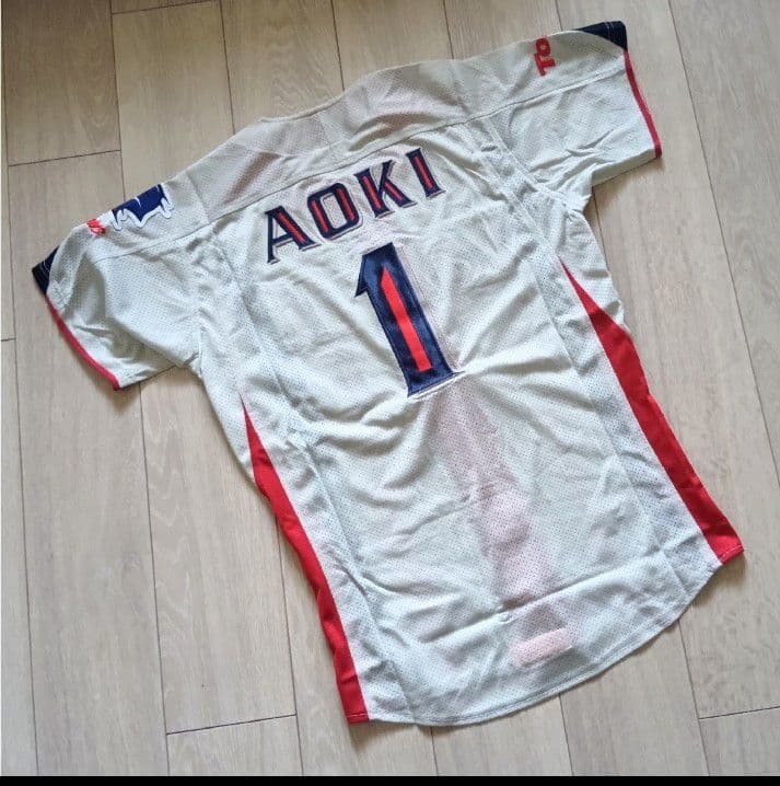 【当時物　タグ付】ヤクルト　スワローズ　青木　ビジター　ユニフォーム