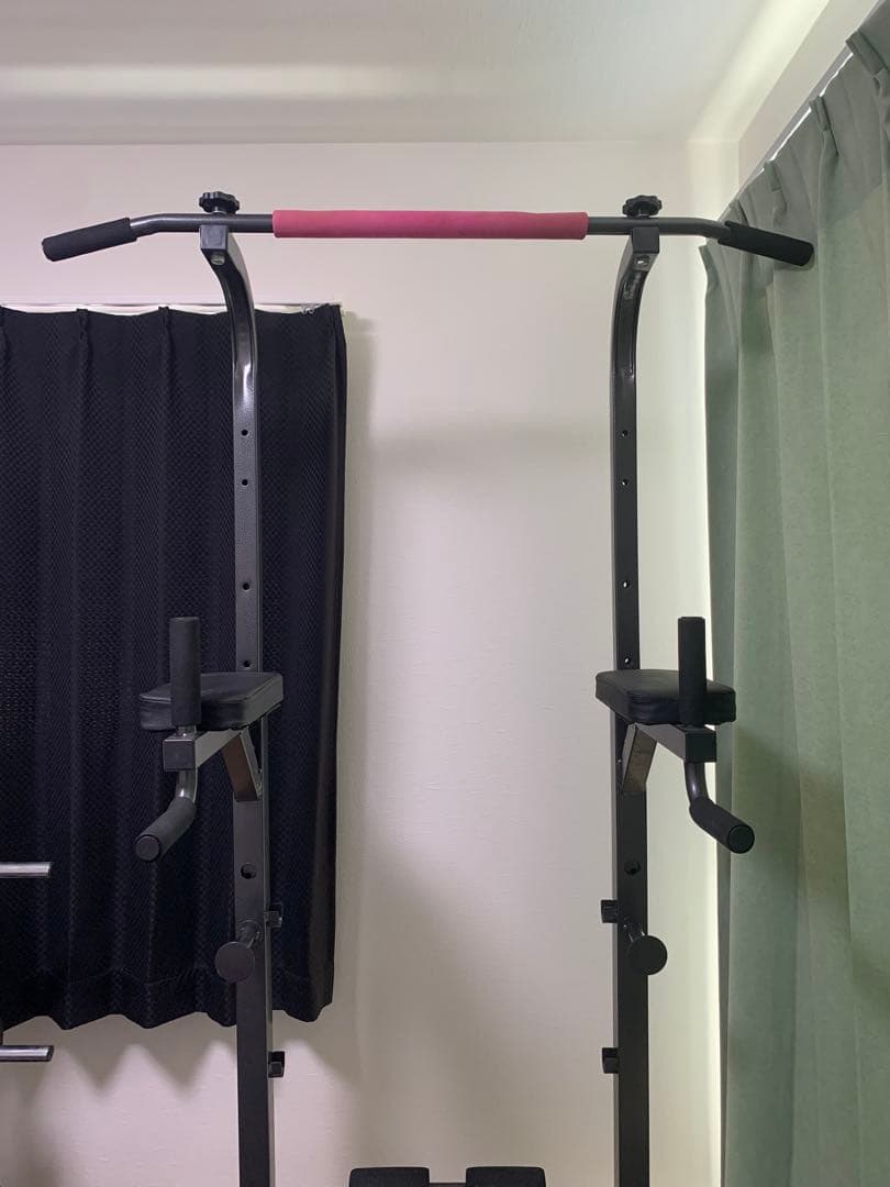 【引取り限定】iROTEC トレーニングベンチ 黒/赤+懸垂器