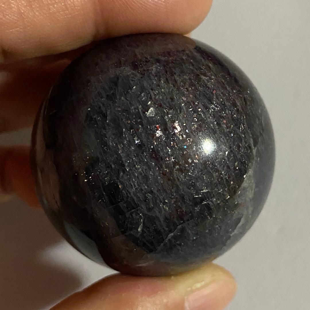 高品質　天然石　アイオライトサンストーン　スフィア　丸玉