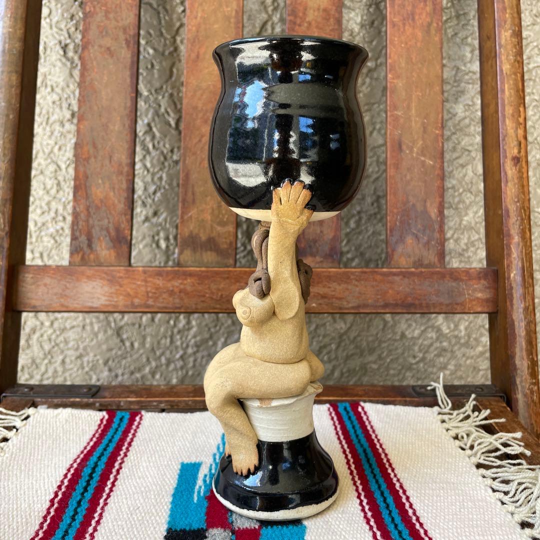 希少品！70's〜アメリカアンティーク　女性の裸体デザイン小物入れ容器　USA