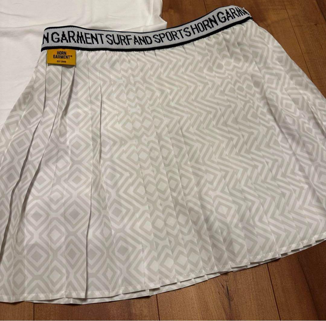 ホーンガーメント　ハイネック　プリーツスカート　セットアップ　夏　税込5万5千円