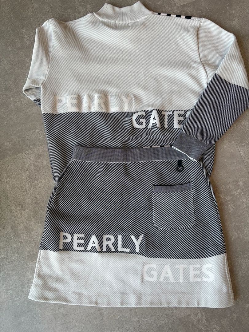 パーリーゲイツ ポリエステルヤーンmmバイヤスジャガードニットセーター