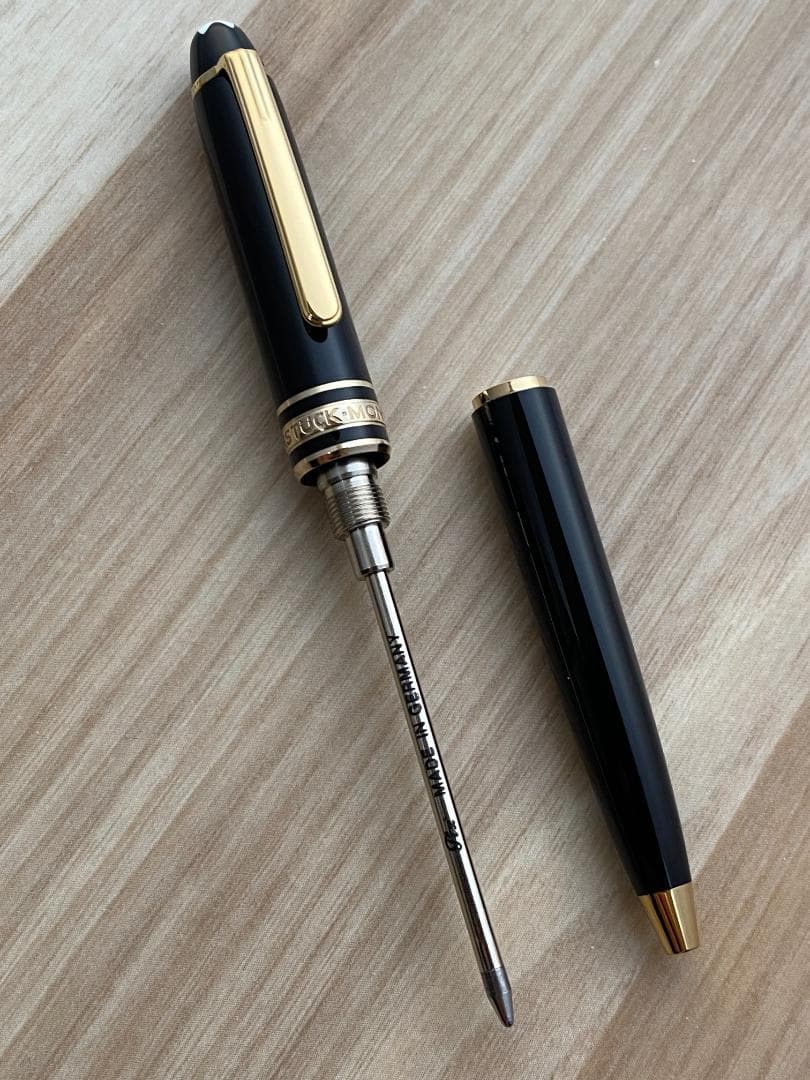美品 モンブラン 116 モーツァルト ゴールドｘ黒 ボールペン 純正リフィル