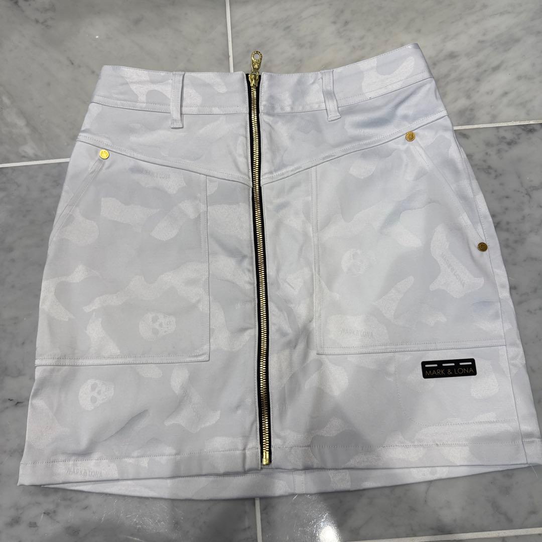 MARK & LONA ホワイトカモフラスカート