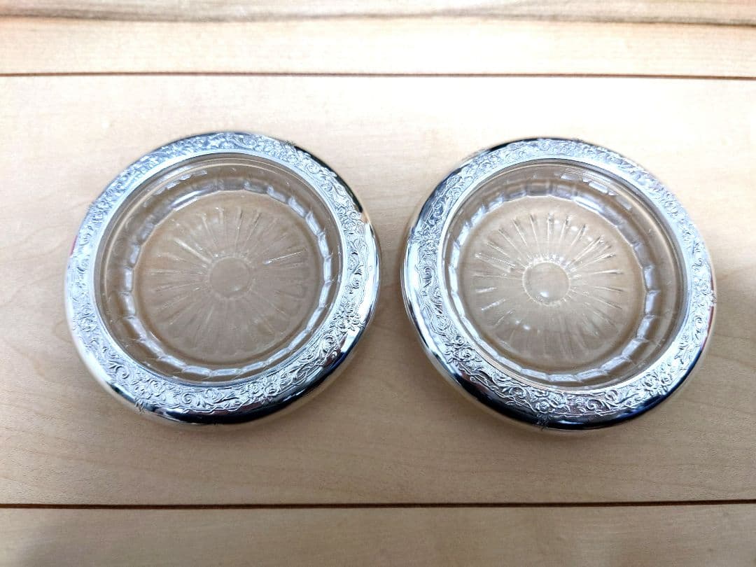 新品】純銀製♦️銀細工 純銀コースター 　SILVER 4個セット