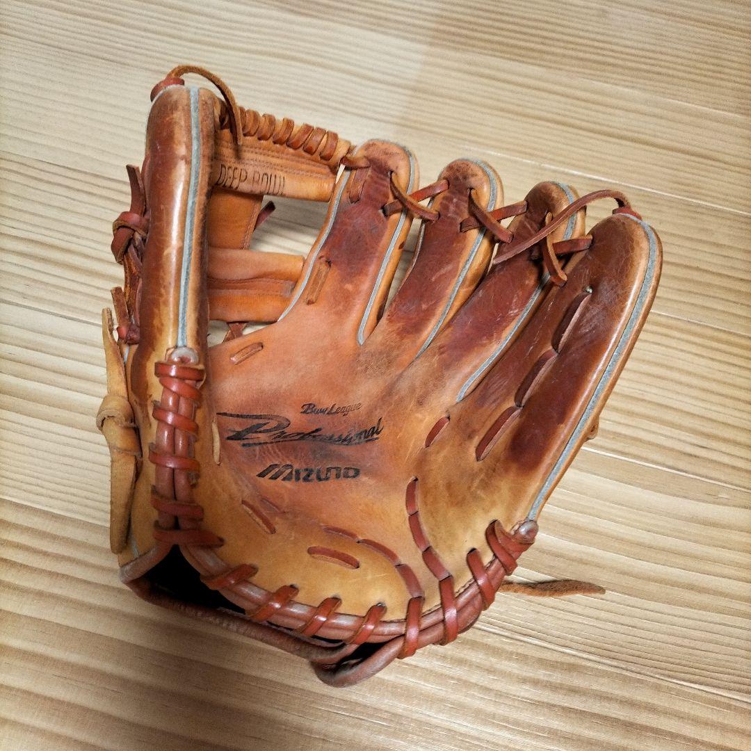 Mizuno 硬式野球グローブ オレンジ 約27cm