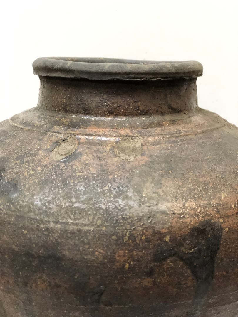 備前焼　常滑焼　美濃焼　信楽焼壺　骨董品　古陶器変壺　花生け　飾り壺