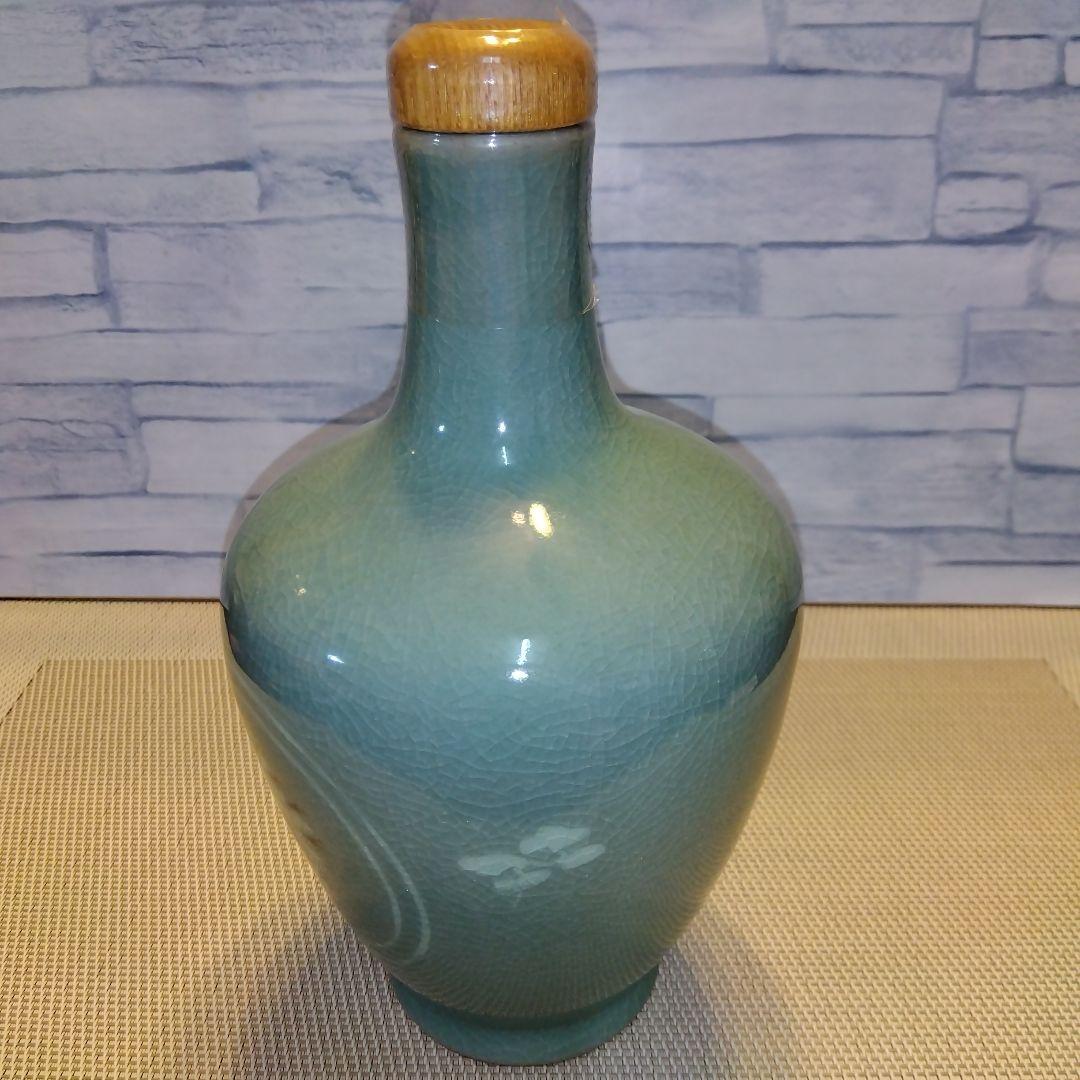 ★ 象嵌ボトル(特選ブレンド) 高麗青磁　雲鶴草華文様　陶器ボトル / ニッカ