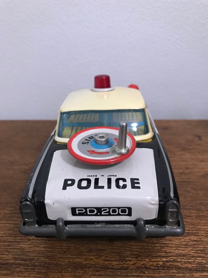 1970's 日本製 POLICE CAR 玩具 ブリキ パトカー 箱付き ST