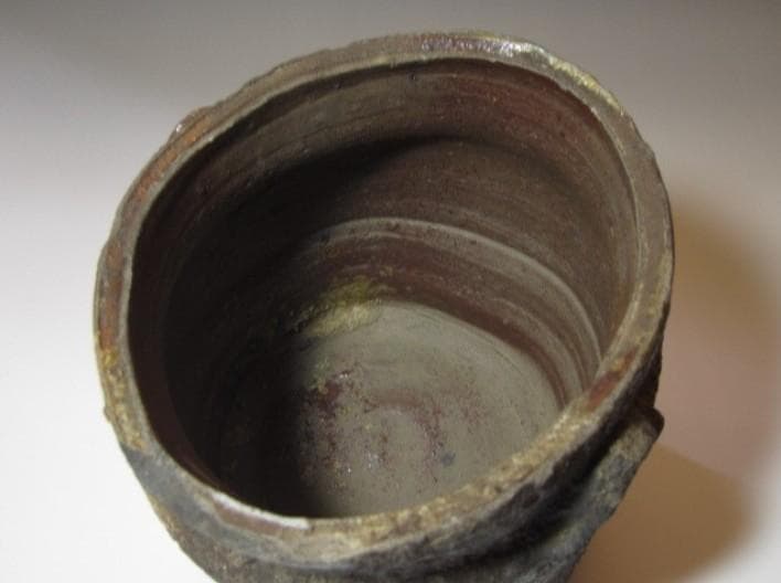 ○古備前 水指「鬼桶」表千家九代 了々斎花押の逸品! n876