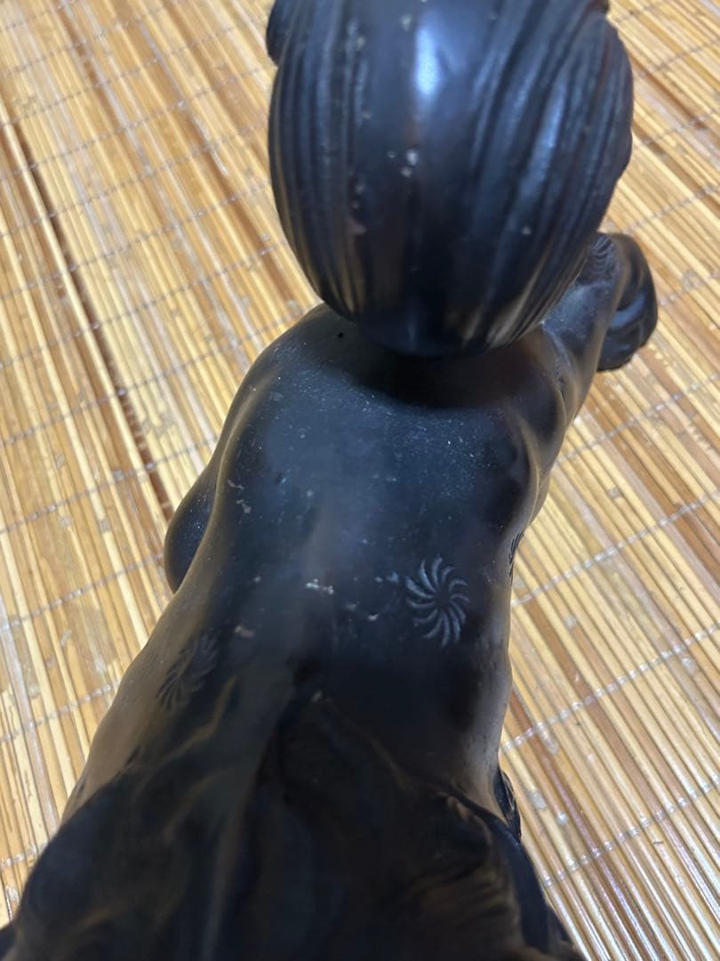 ブロンズ製獅子の彫刻 アンティーク 工芸品 漆芸 美術品 アート レトロ 昭和