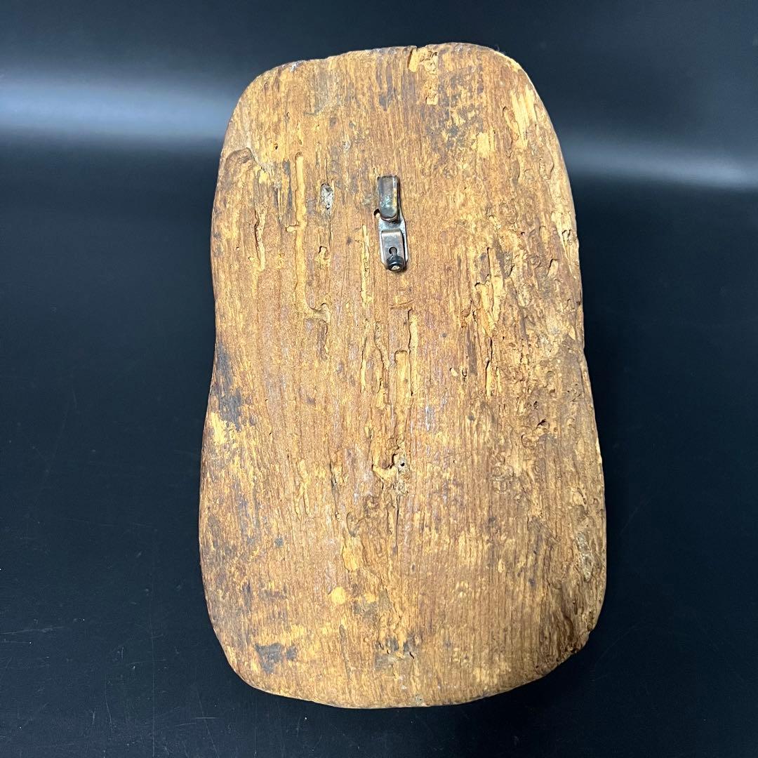 江戸時代 木彫 おかめ（阿亀）面 一木彫 民間信仰彫刻 古民藝美術品◎古美術庵々