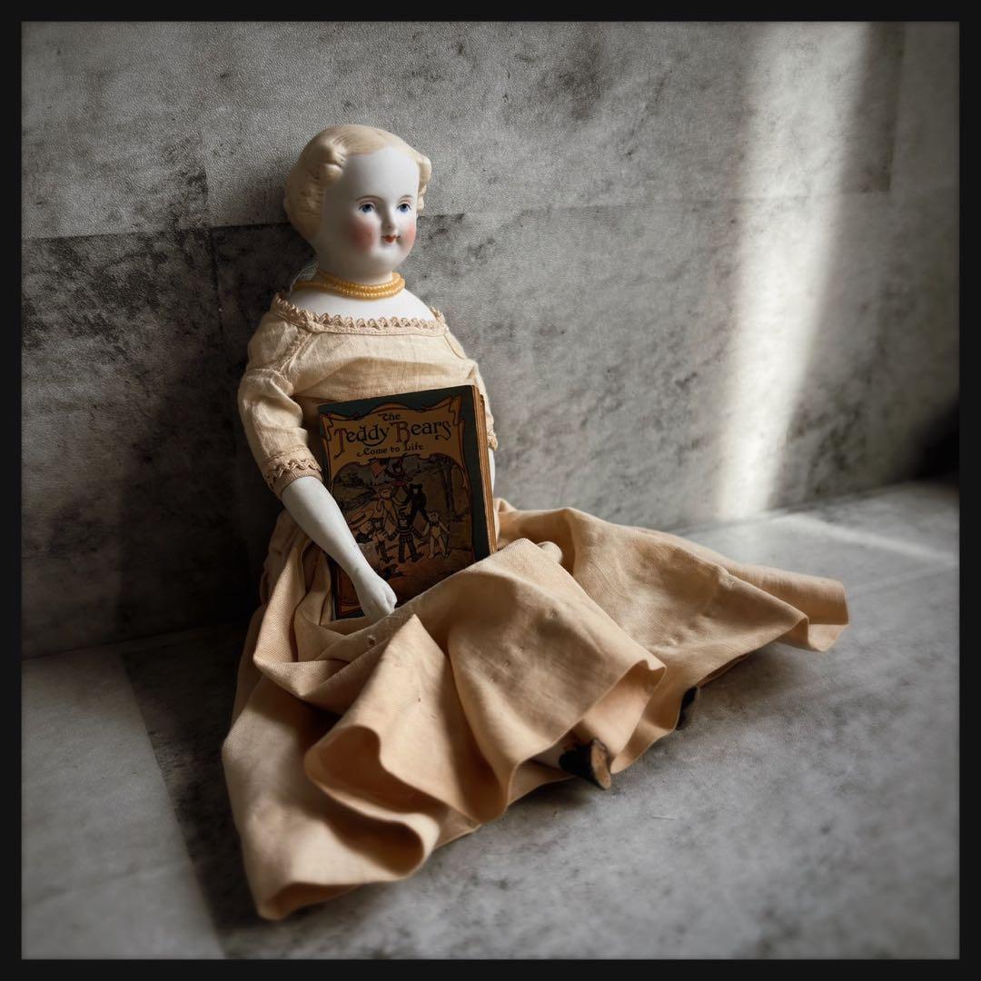 レアアンティーク パリアンドール　ビスクドール　チャイナヘッドドール