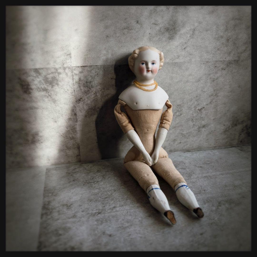 レアアンティーク パリアンドール　ビスクドール　チャイナヘッドドール