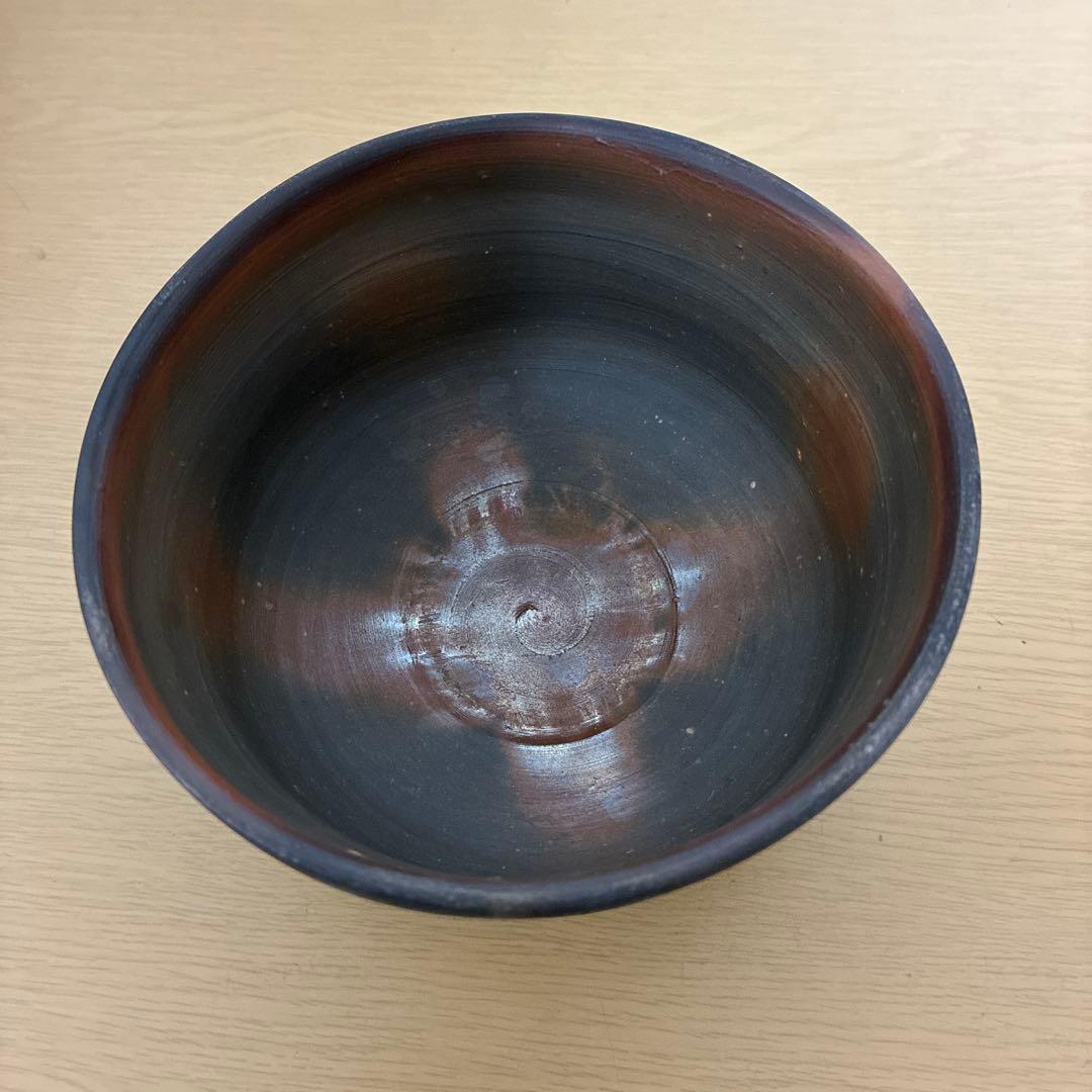 【名工・小西陶古】備前焼 抹茶茶碗 茶盌 共箱・真田紐付