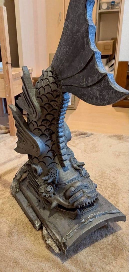 P*t様 鬼瓦 棟飾り 飾り瓦 ２対セット 魔除け 置物