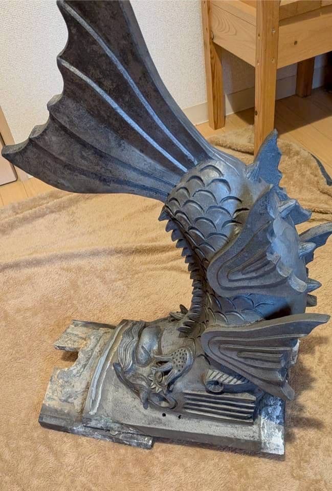 P*t様 鬼瓦 棟飾り 飾り瓦 ２対セット 魔除け 置物