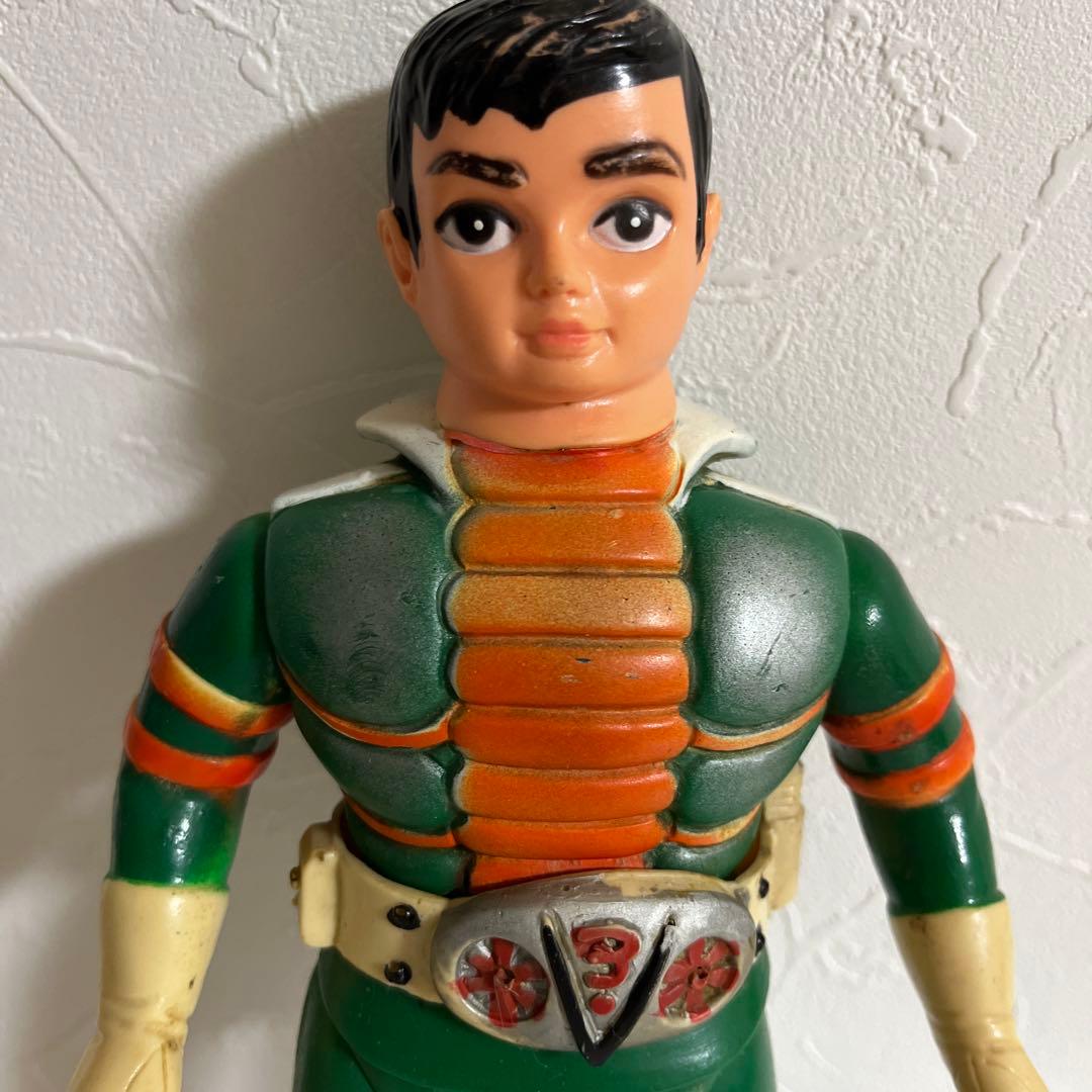 ⚠️当時物・レア　仮面ライダーV3 スタンダードサイズ　旧バンダイ　面取れ　ソフビ