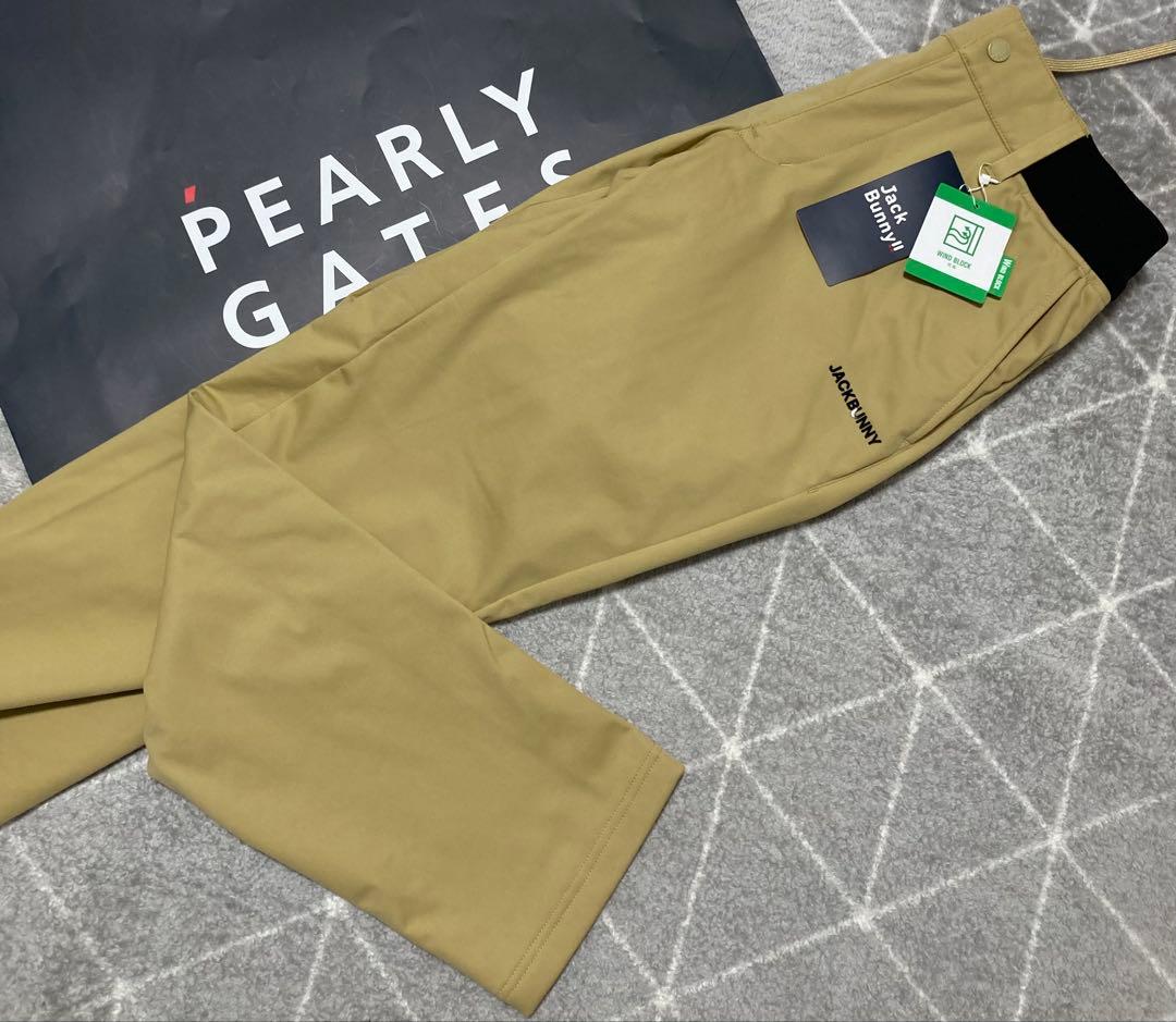新品 パーリーゲイツ ジャックバニー エアシャット裏フリース防風パンツ 6 LL