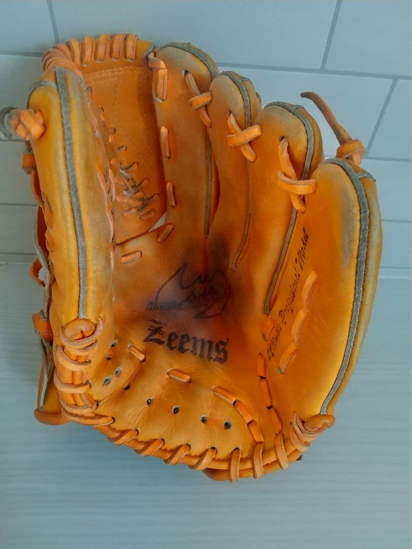 ジームス 軟式 投手用 グローブ オレンジ