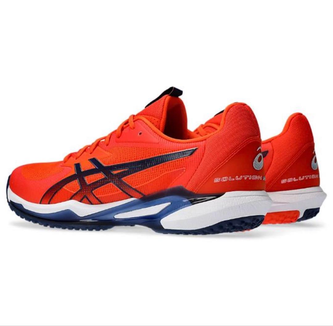 専用ASICS ソリューションスピード オレンジ/ネイビーオムニ用26.5