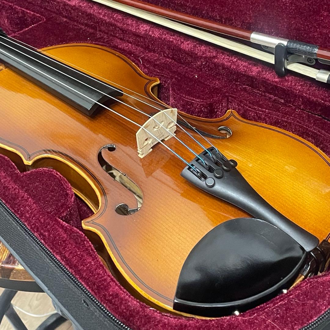 木曽鈴木バイオリン3/4サイズ ケース・弓・マツヤニ・KUN肩当て付き