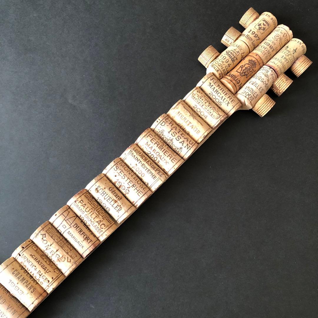 ワインコルク　コルクアート エレキギター　ハンドメイド　インテリア