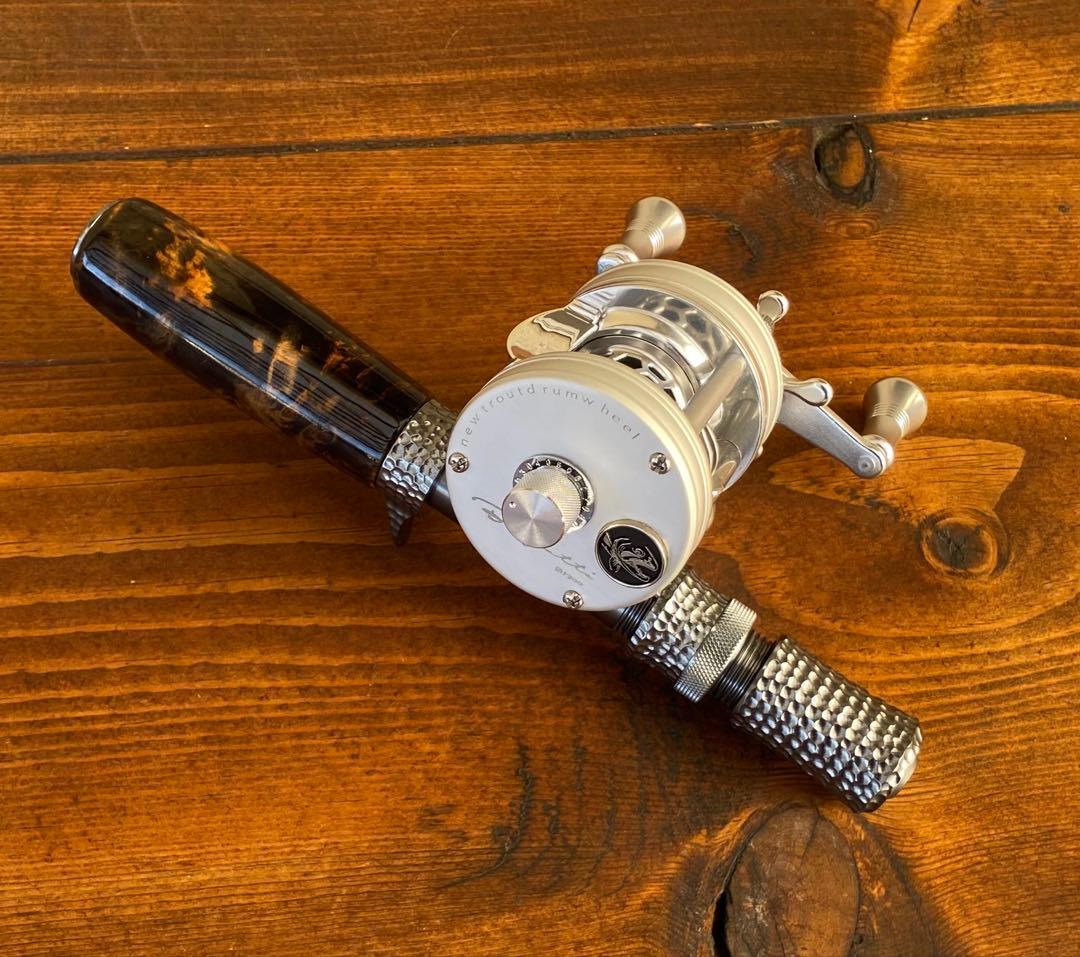 トラウトグリップ　ガンメタ　インロッドフェルール　ベイトロッド　天然木グリップ