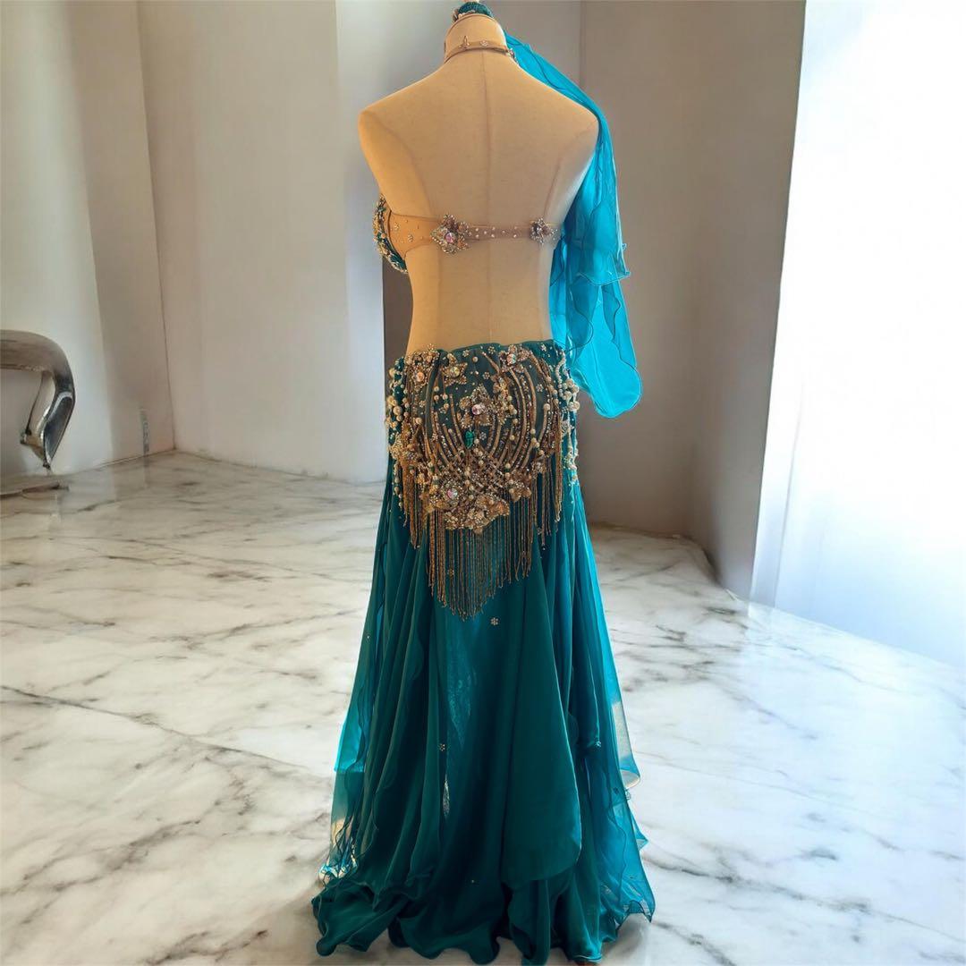 エジプト製 hoyda ターコイズ ベリーダンス衣装