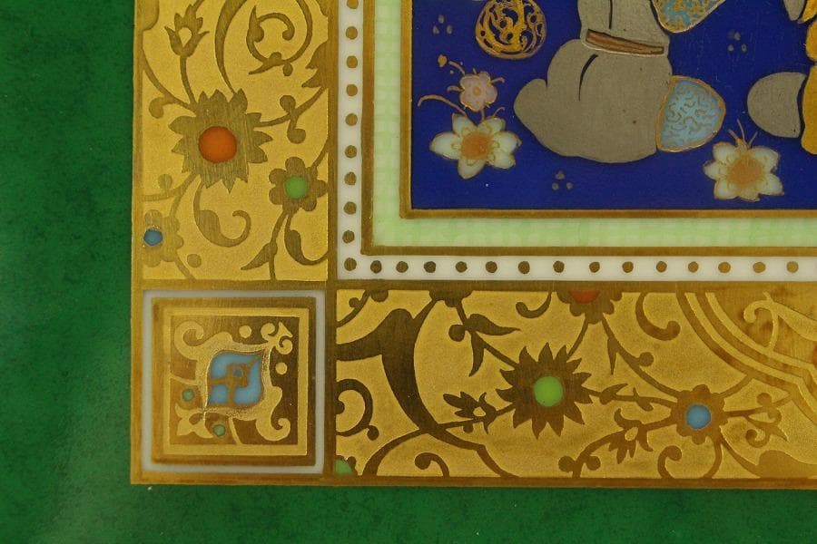 大倉陶園 陶額 狩の図 T.murata(LC968)