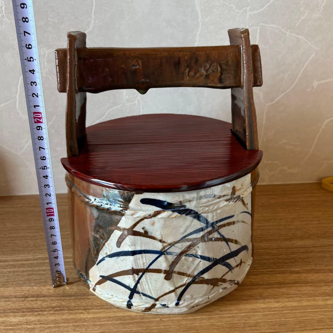 加藤光右衛門　手桶水指　堀内宗完　兼中斎　表千家　茶道具