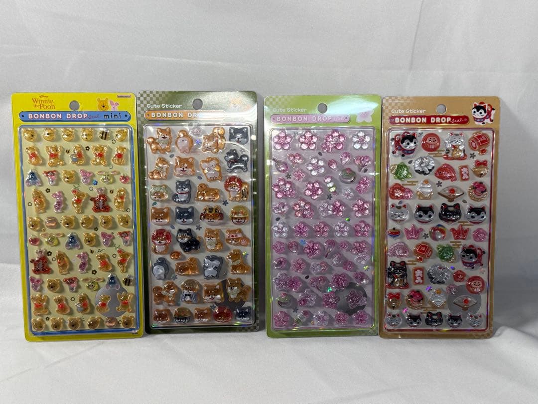 BONBON DROP 動物キャラクターシールセット 4パック プーさん