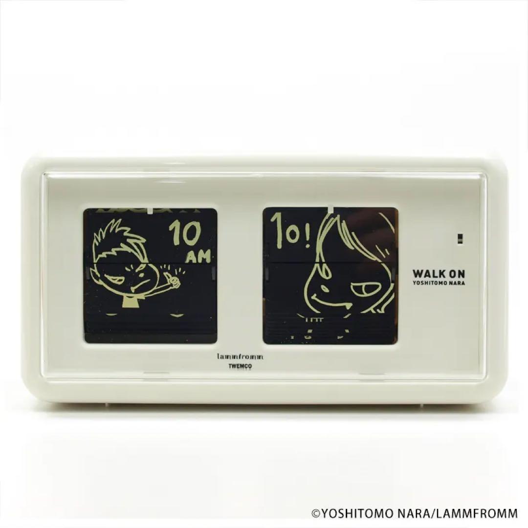 新品 奈良美智 パタパタクロック WALK ON