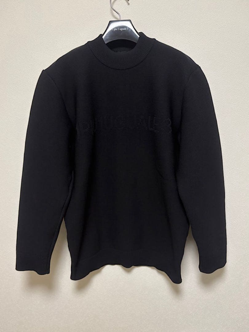 新品1PIU1UGUALE3 GOLF定価6.9万円24AWモックネックニット黒