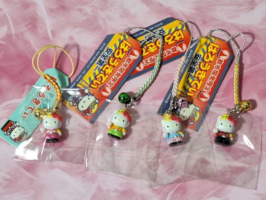 都市開発限定✩安全第一4種✩2004✩限定キティ✩根付け✩ご当地キティ