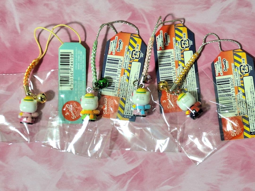 都市開発限定✩安全第一4種✩2004✩限定キティ✩根付け✩ご当地キティ