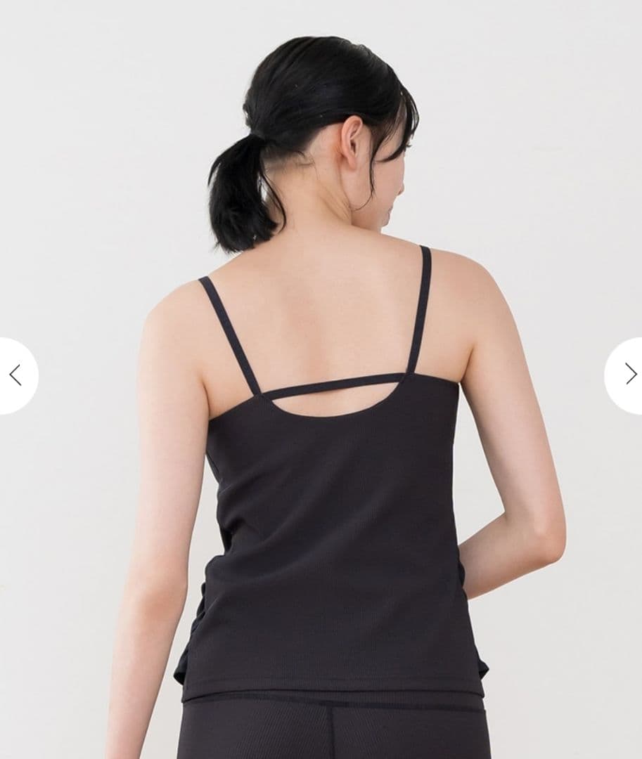 完売品 Web限定 SUKALA LAVA リブドレープキャミソール　黒　Ｌ