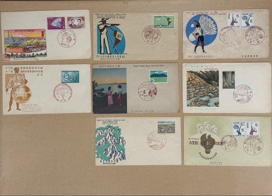 封筒付き切手（スタンプ済み）