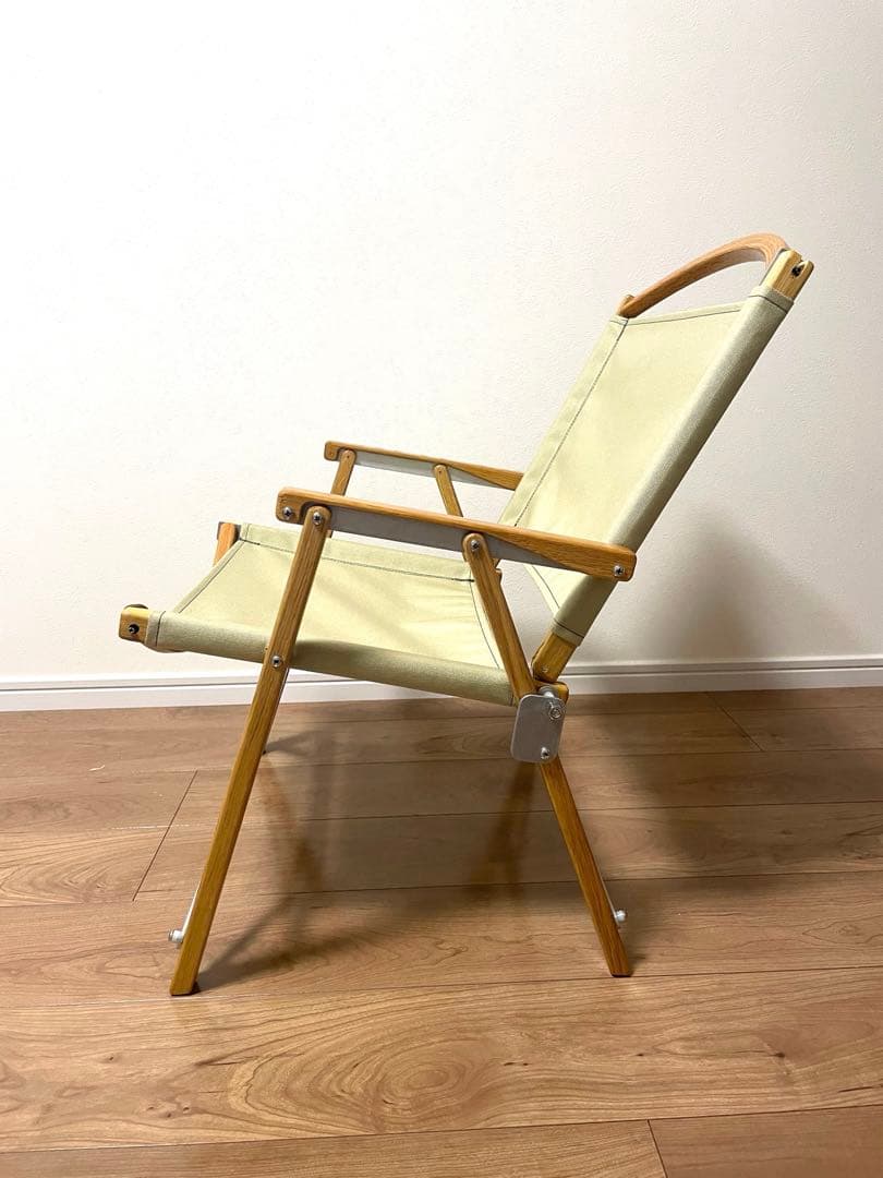 【美品】カーミットチェア　アメリカ製　艶あり　ベージュ　収納袋あり