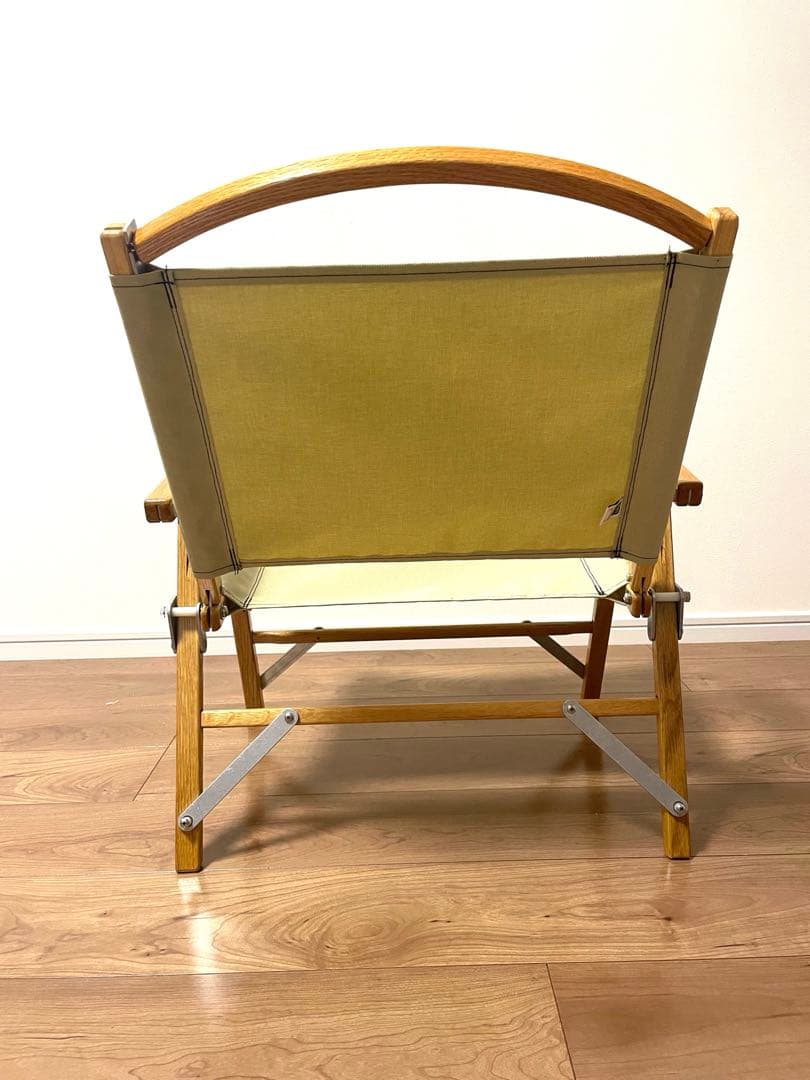 【美品】カーミットチェア　アメリカ製　艶あり　ベージュ　収納袋あり