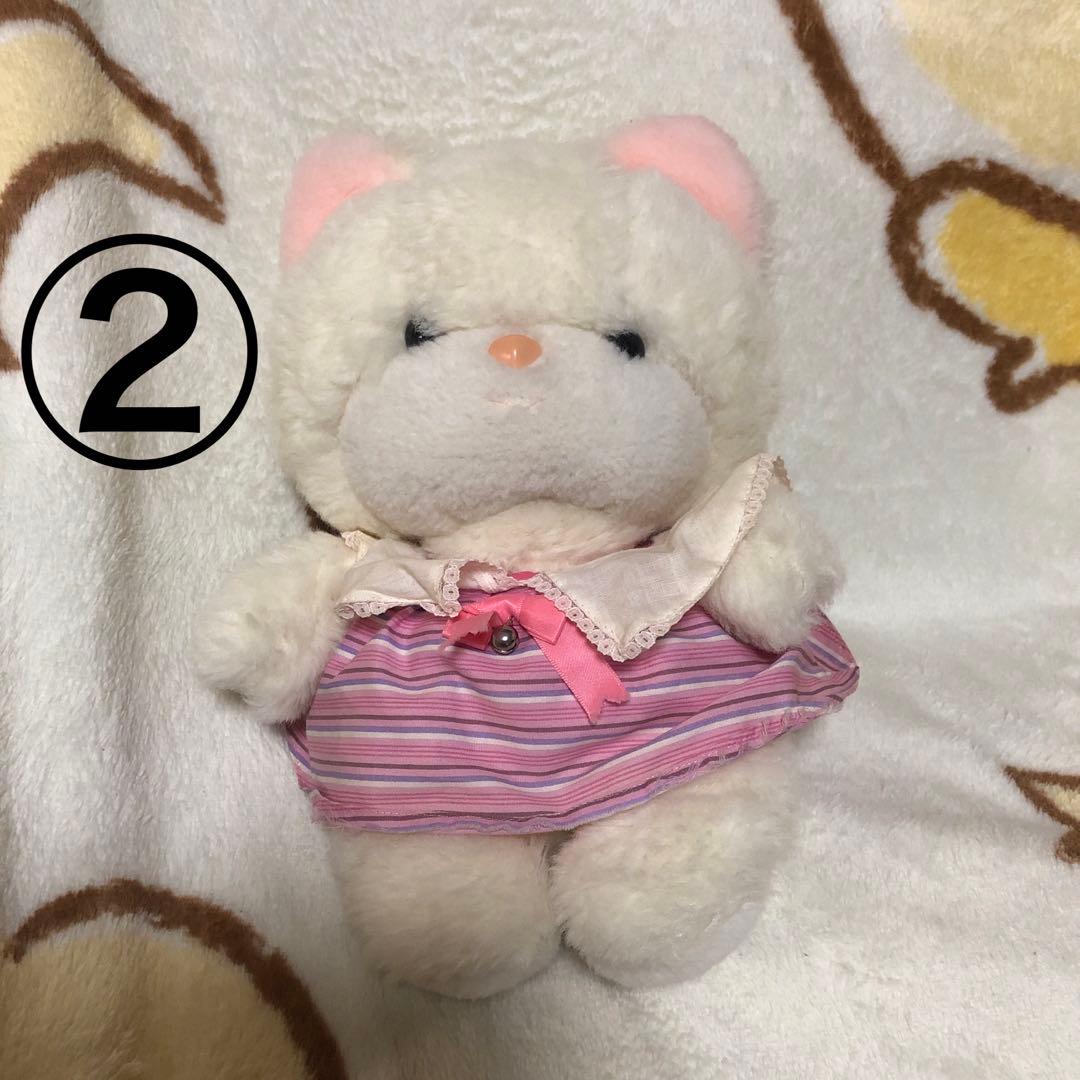昭和レトロ　ヴィンテージ 吉徳　クリーミー　猫　ぬいぐるみ　中古品　2こセット