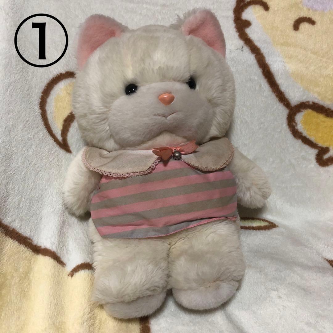 昭和レトロ　ヴィンテージ 吉徳　クリーミー　猫　ぬいぐるみ　中古品　2こセット