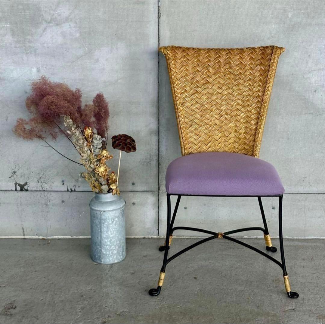 ✦レトロモダンの香り漂う✦ 《Oliver製 アイアンチェア》無骨×上品な佇まい