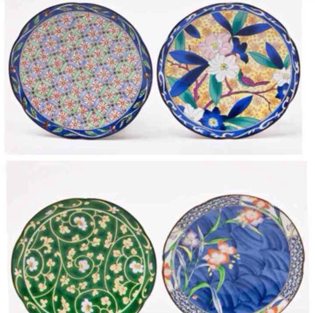 天王窯 翔優作 京友禅 珈琲碗皿揃 5客