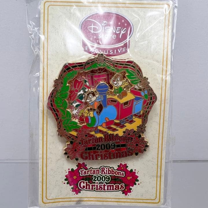 ディズニーストア ピンバッジ クリスマス チップ デール 2009