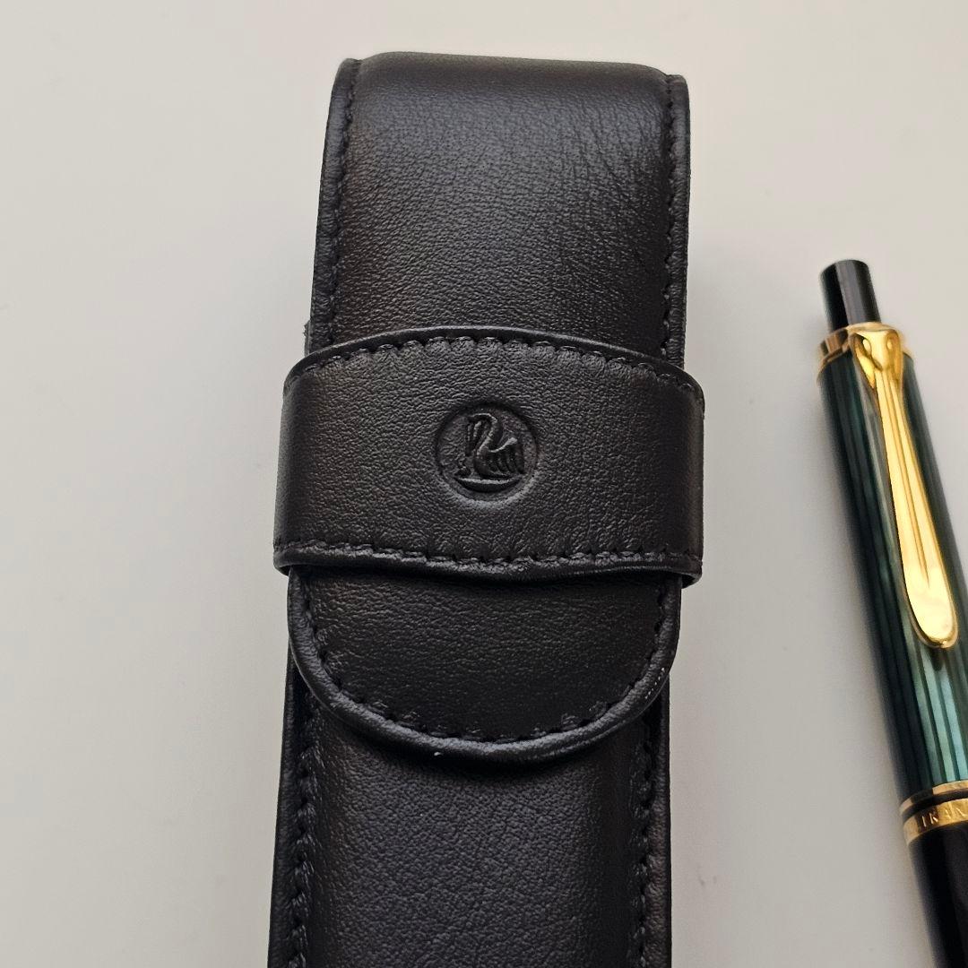 ペリカン D400 スーベレーン 緑縞 シャーペン レザーケース付き