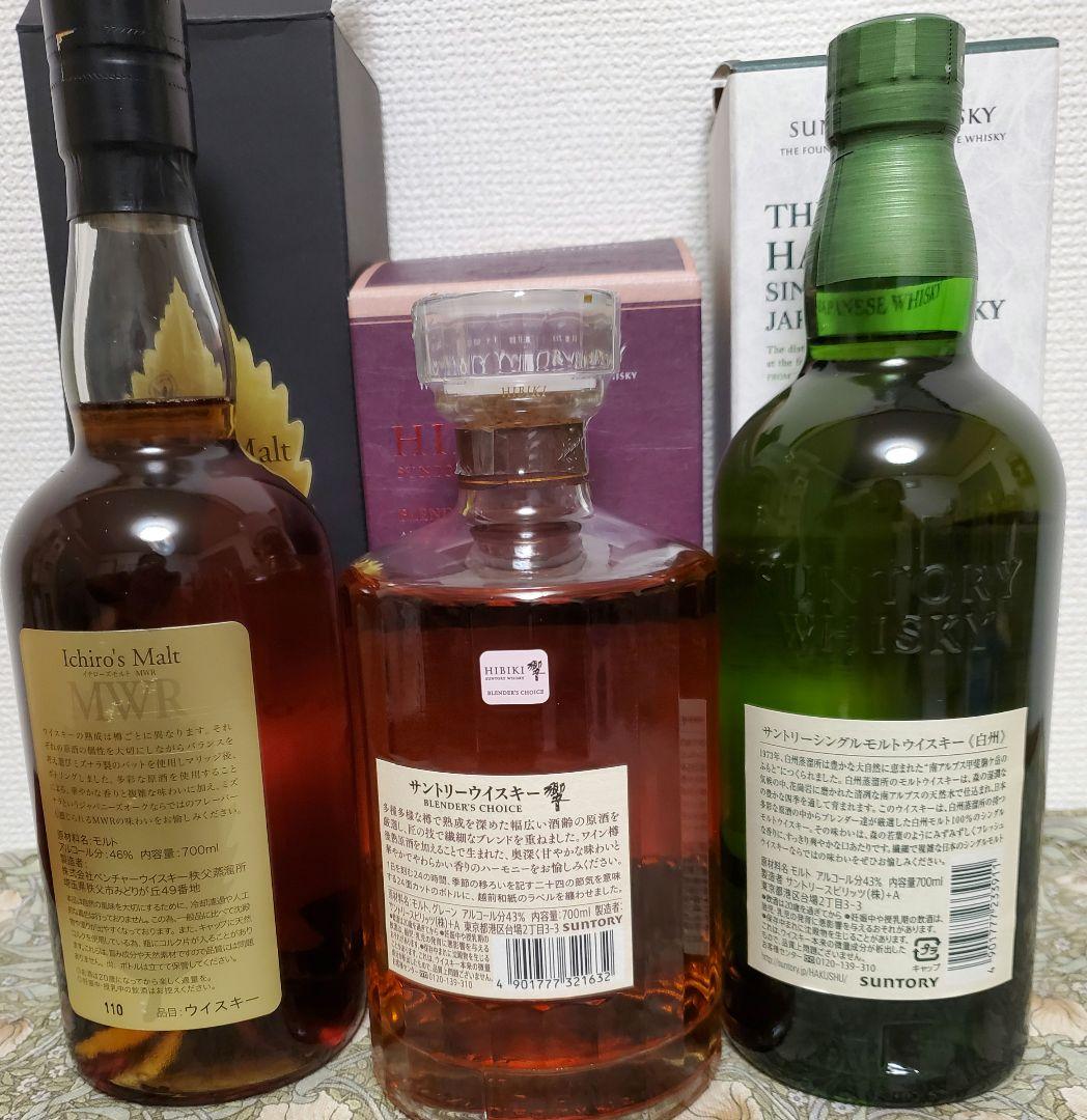 サントリーウイスキー　白州　響　イチローズモルト