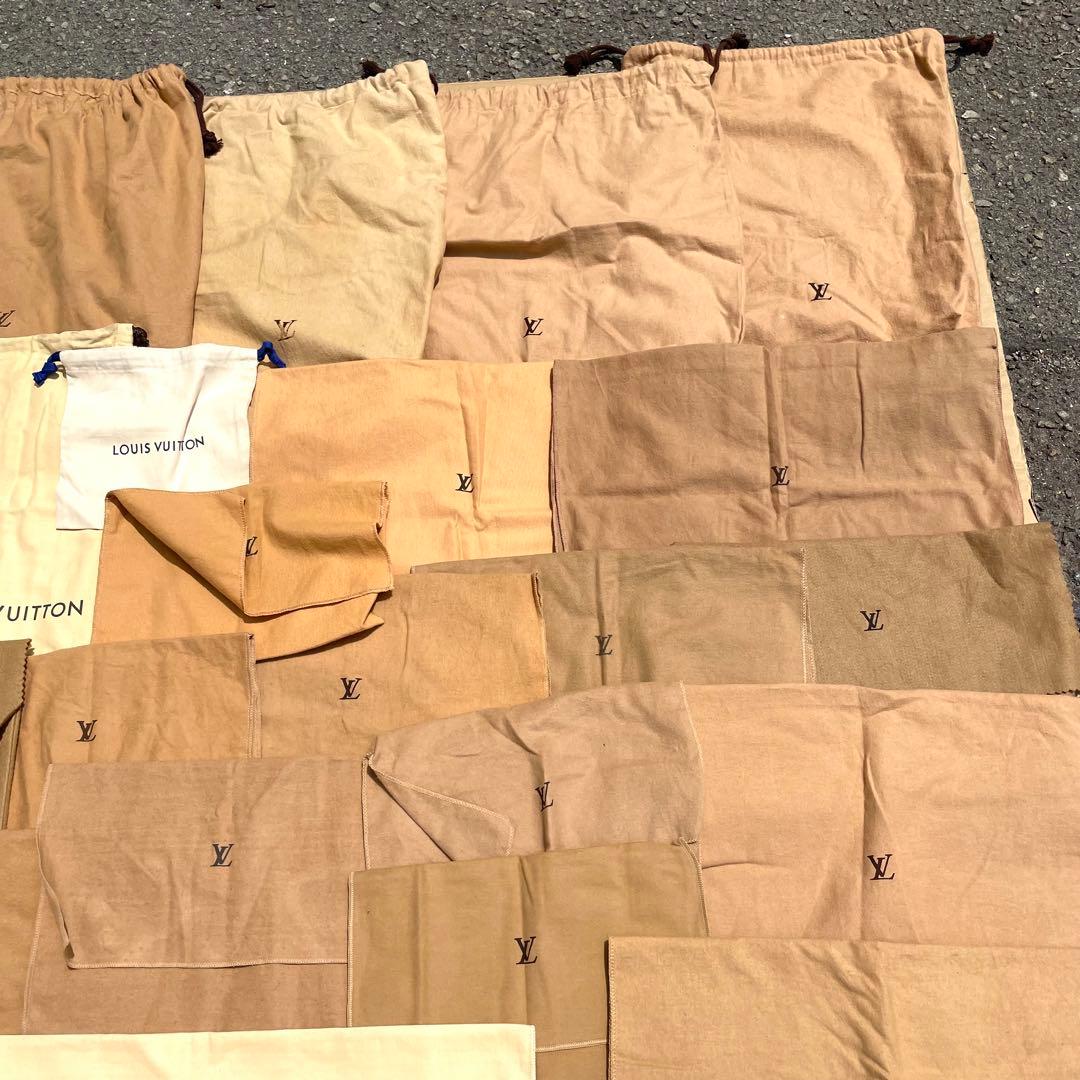 ルイヴィトン 収納 保存袋 ロゴ 巾着 ベージュ まとめ 50枚