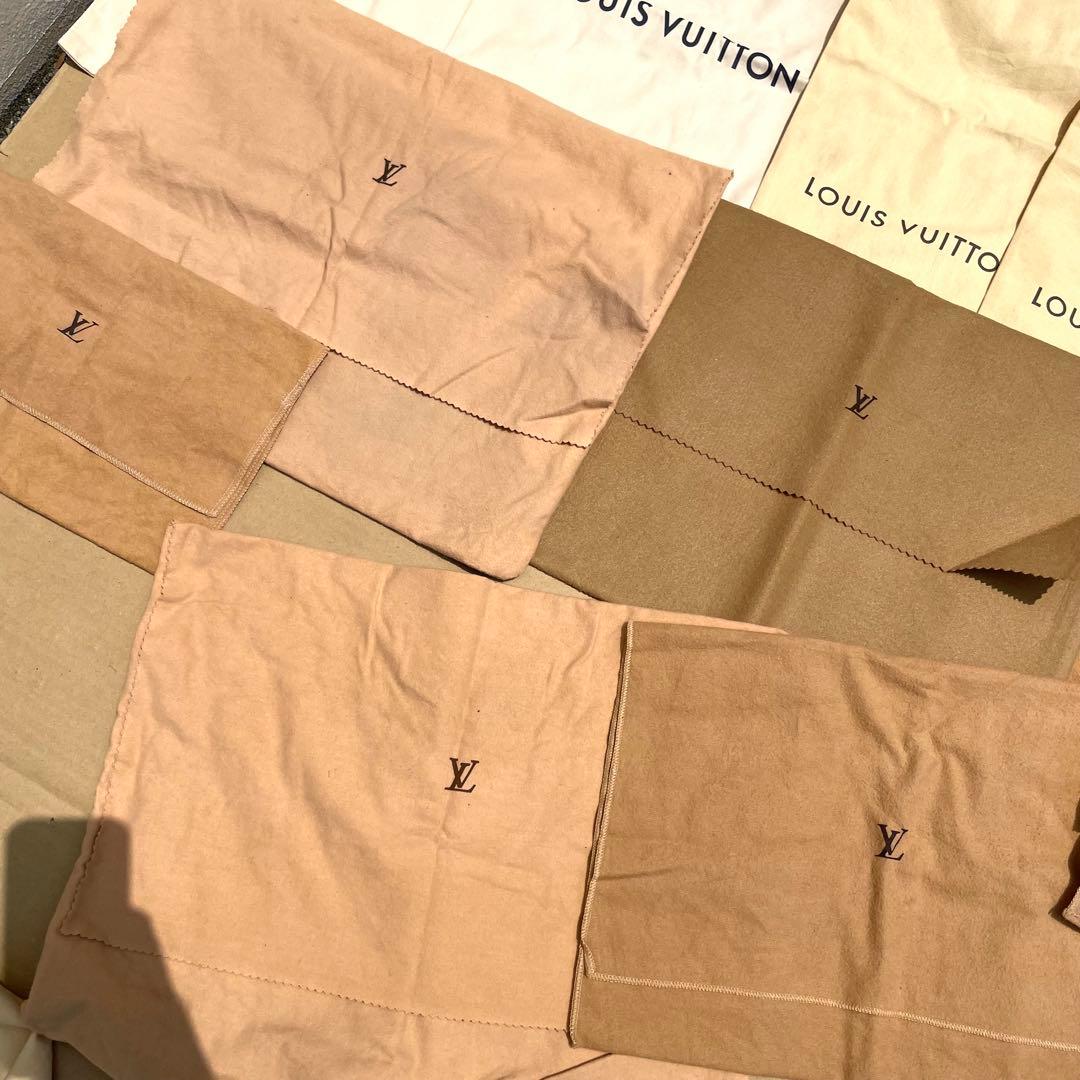 ルイヴィトン 収納 保存袋 ロゴ 巾着 ベージュ まとめ 50枚